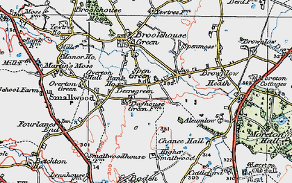 Old map of Spen Green in 1923