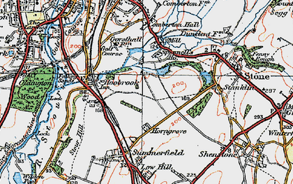 Old map of Spennells in 1921