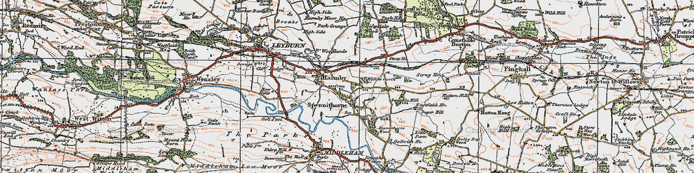 Old map of Spennithorne in 1925
