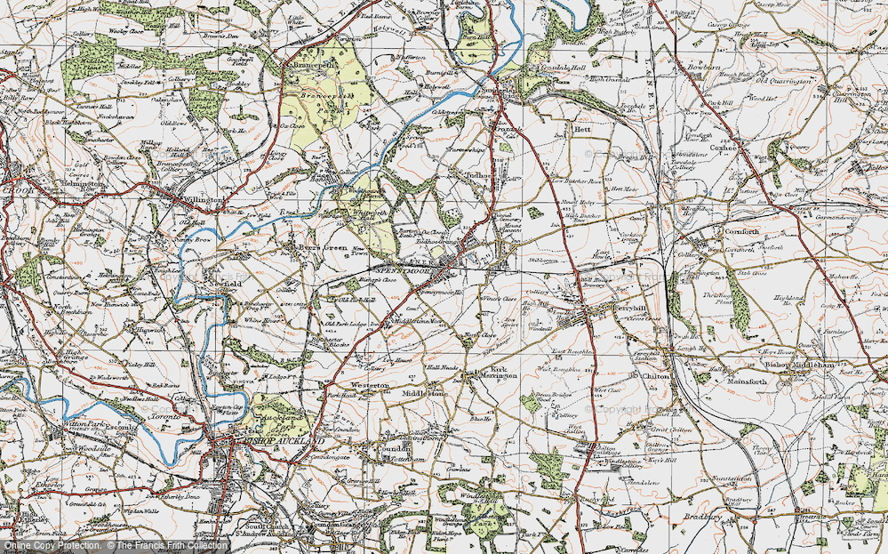 Old Map of Spennymoor, 1925 in 1925