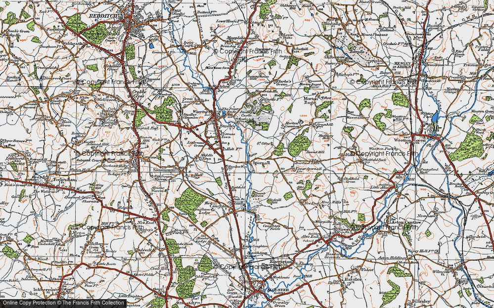 Old Map of Spernall, 1919 in 1919