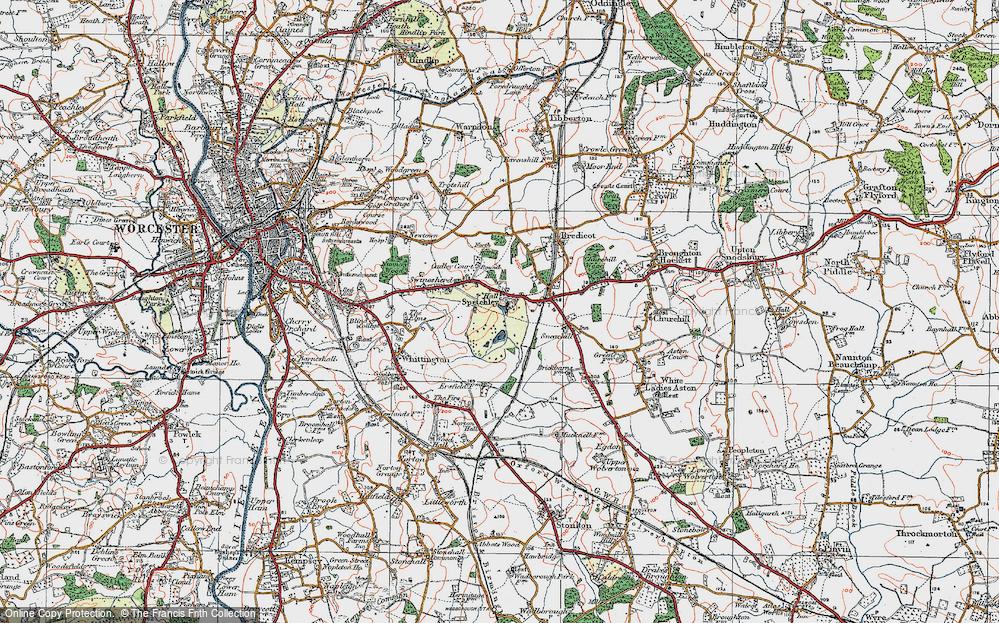 Old Map of Spetchley, 1919 in 1919