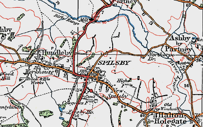 Old map of Spilsby in 1923