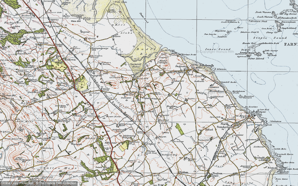 Old Map of Spindlestone, 1926 in 1926