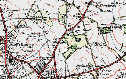 Old map of Arbours, The in 1919