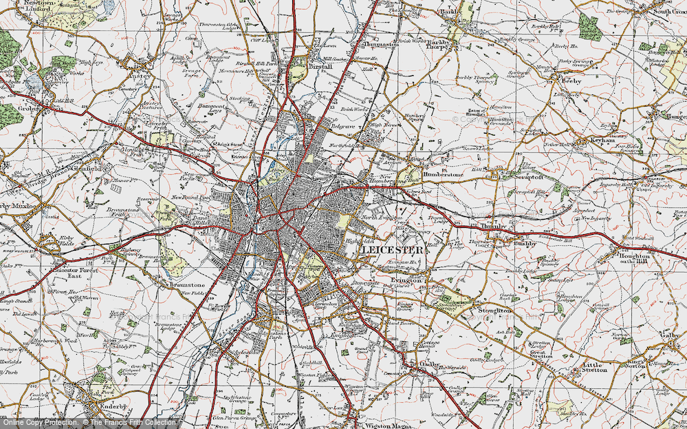 Old Map of Spinney Hills, 1921 in 1921