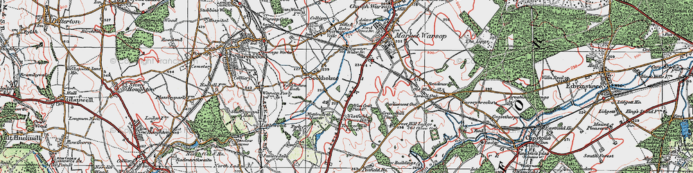 Old map of Spion Kop in 1923