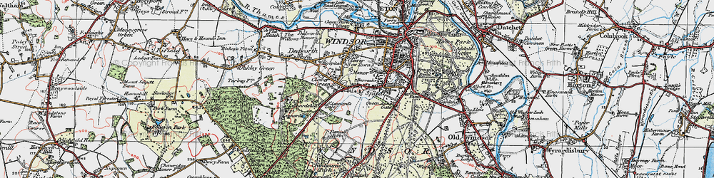 Old map of Spital in 1920