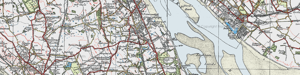 Old map of Spital in 1924