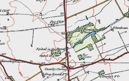 Old map of Spital in the Street in 1923