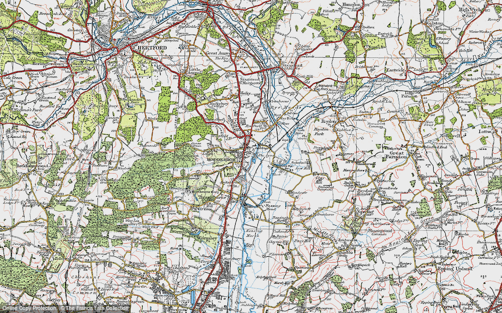 Old Map of Spitalbrook, 1919 in 1919