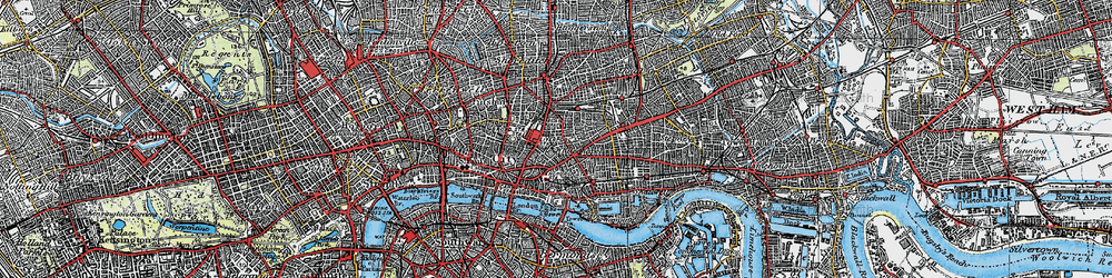 Old map of Spitalfields in 1920