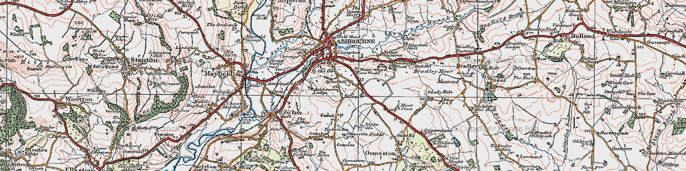Old map of Spitalhill in 1921