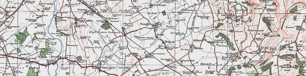 Old map of Spittal in 1924