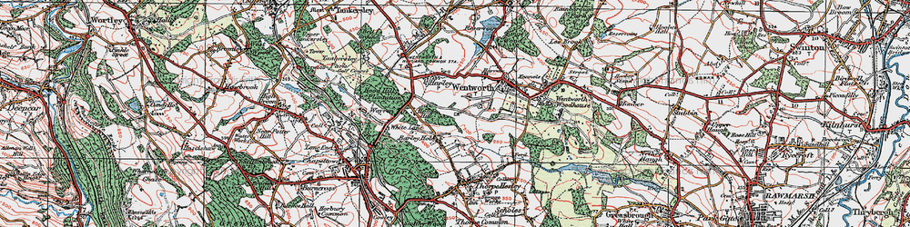 Old map of Spittal Houses in 1924