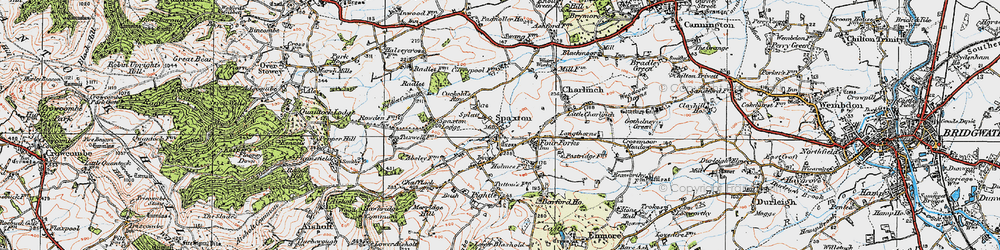 Old map of Splatt in 1919