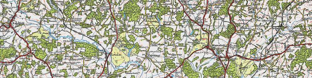 Old map of Splayne's Green in 1920