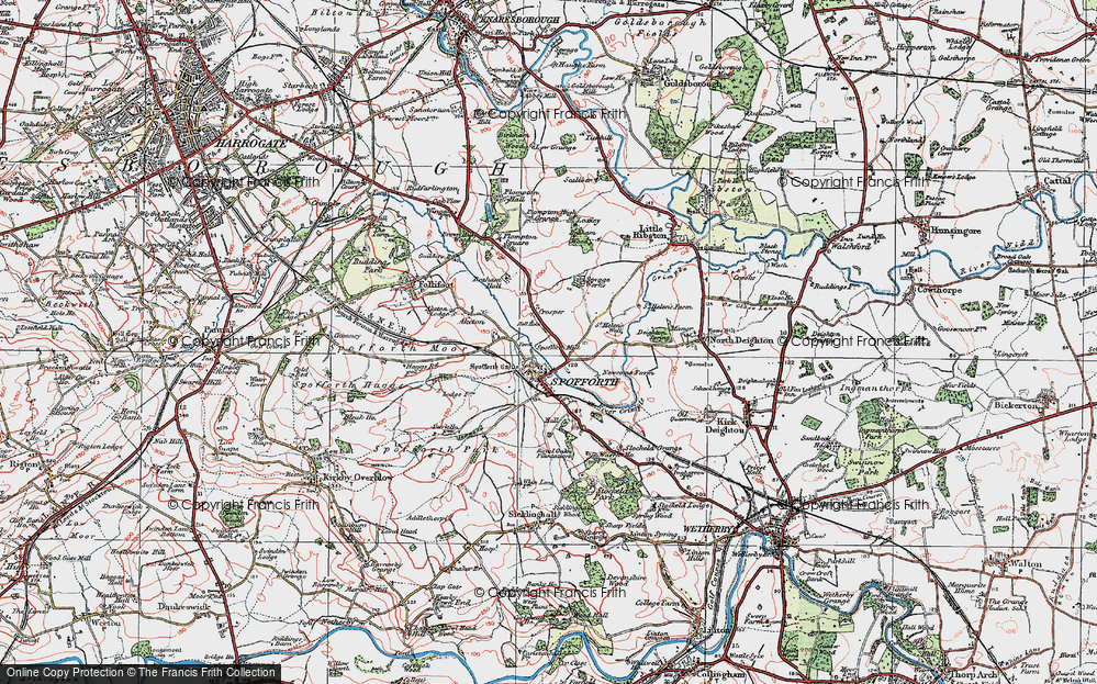 Old Map of Spofforth, 1925 in 1925