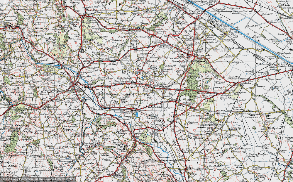 Old Map of Spon Green, 1924 in 1924