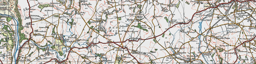 Old map of Alder Coppice in 1921