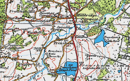Old map of Spreakley in 1919