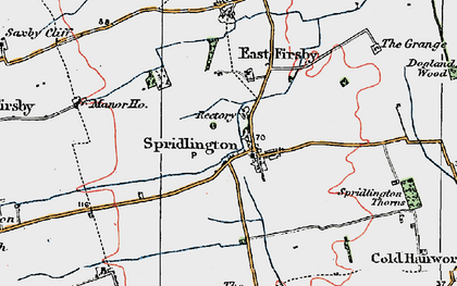 Old map of Spridlington in 1923