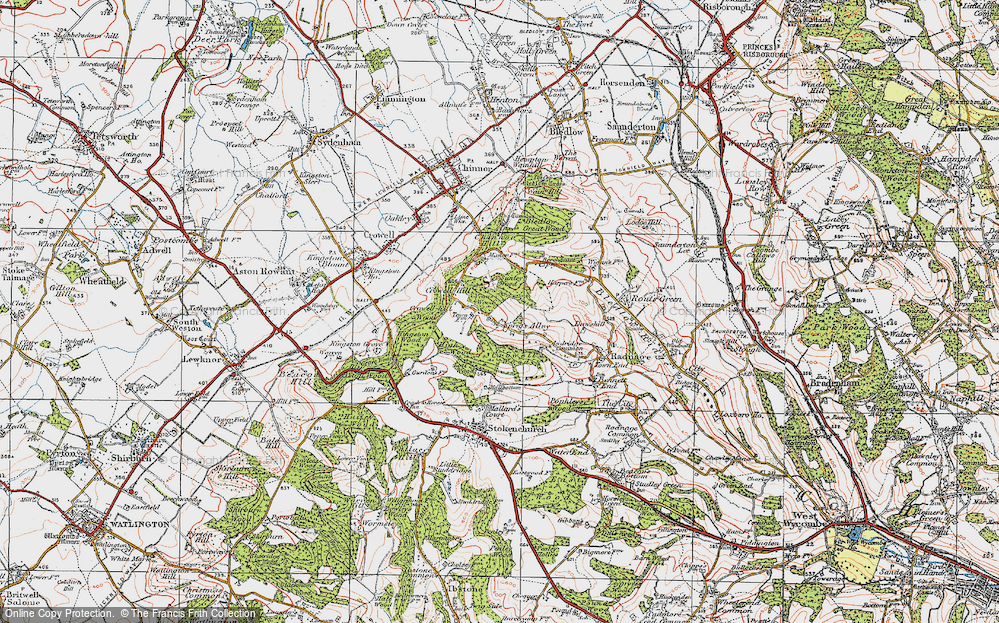 Old Map of Sprig's Alley, 1919 in 1919