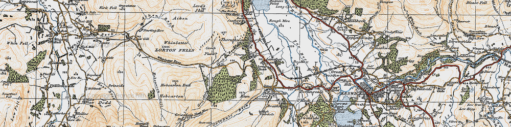 Old map of Spring Bank in 1925