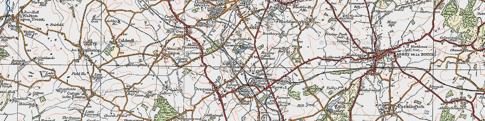 Old map of Spring Cottage in 1921