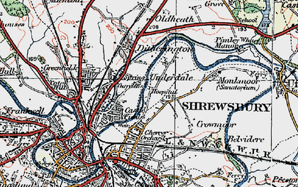 Old map of Spring Gdns in 1921