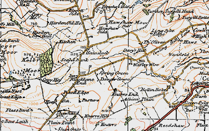 Old map of Bleara Side in 1925