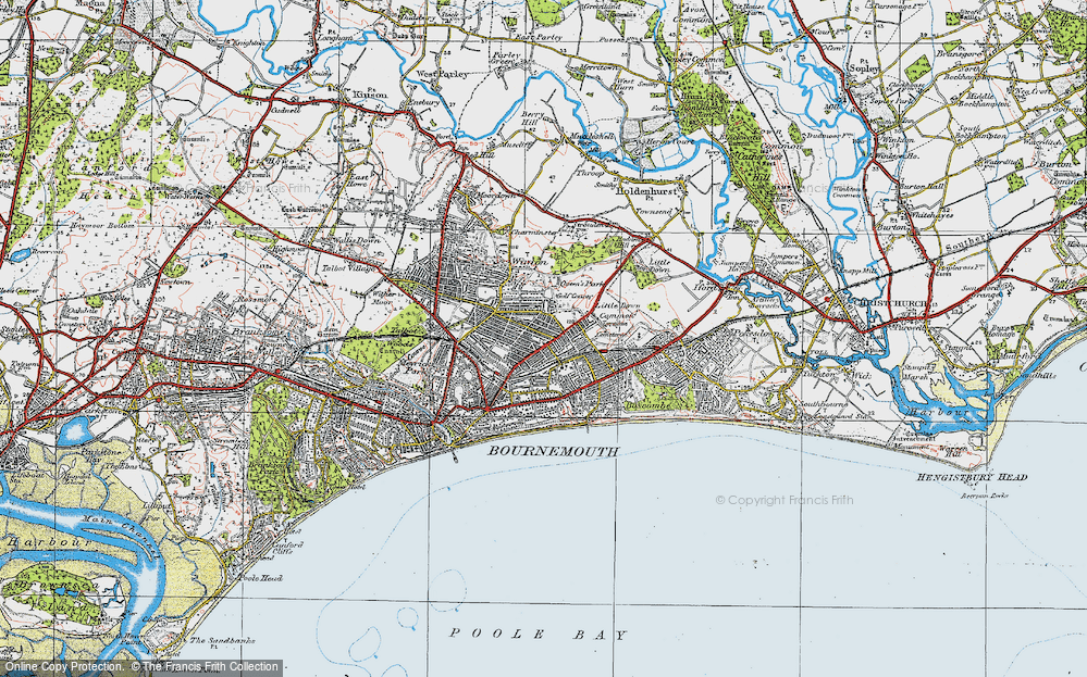 Old Map of Springbourne, 1919 in 1919