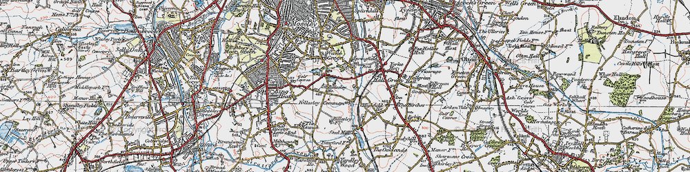 Old map of Springfield in 1921