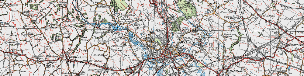 Old map of Springfield in 1924