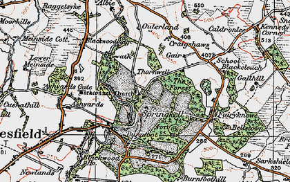 Old map of Springkell in 1925