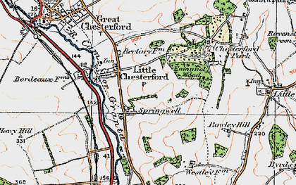Old map of Springwell in 1920