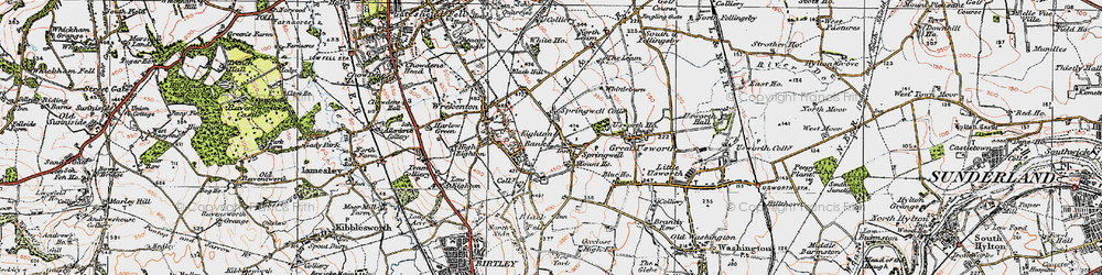 Old map of Bowes Rly in 1925