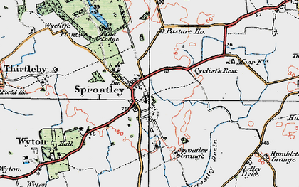 Old map of Sproatley in 1924
