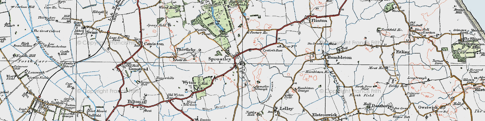 Old map of Sproatley in 1924