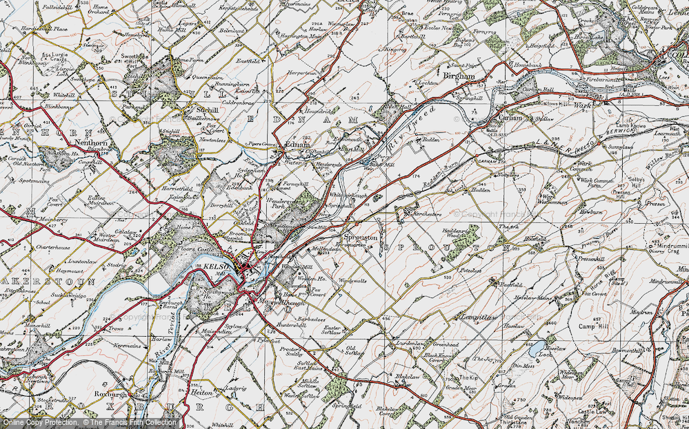 Old Map of Sprouston, 1926 in 1926
