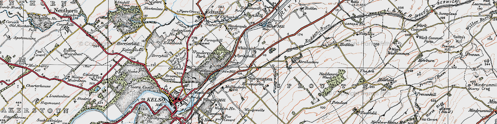 Old map of Sprouston in 1926