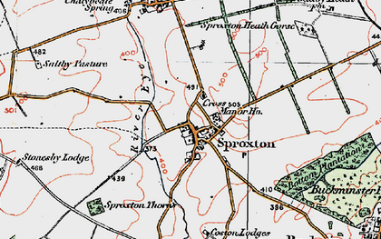 Old map of Bottom Plantation in 1921