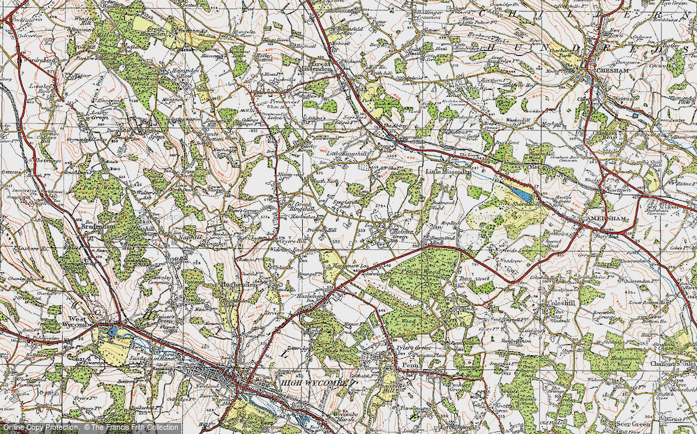 Old Map of Spurlands End, 1919 in 1919
