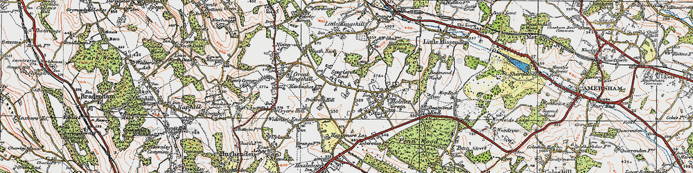 Old map of Spurlands End in 1919