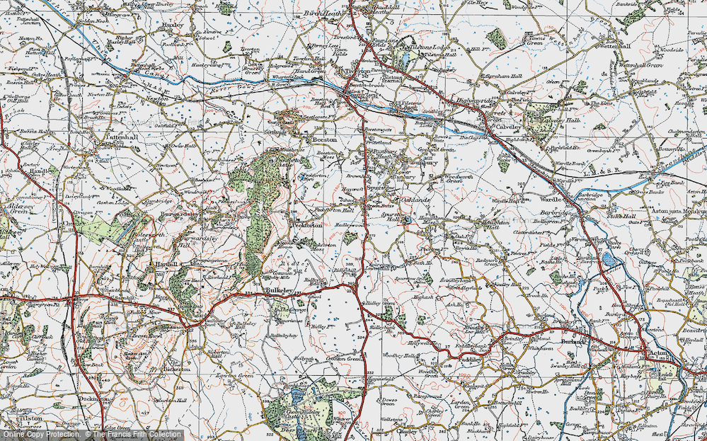 Map of Spurstow, 1923 - Francis Frith