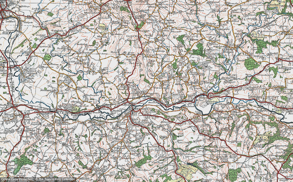 Old Map of Spurtree, 1920 in 1920