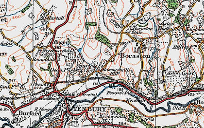 Old map of Spurtree in 1920