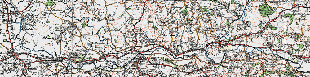Old map of Spurtree in 1920