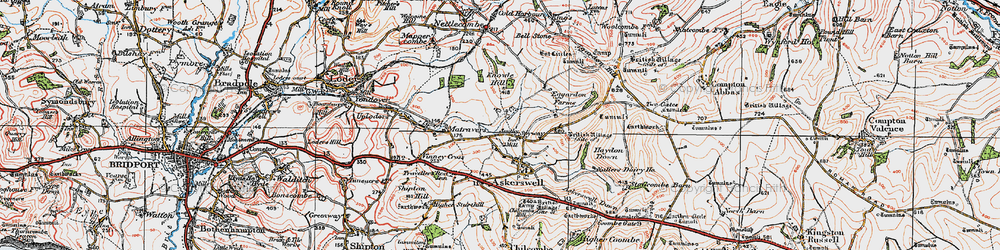 Old map of Spyway in 1919