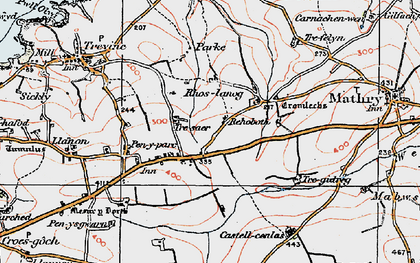 Old map of Square and Compass in 1922